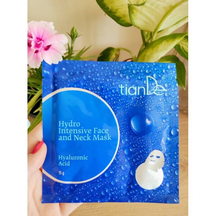 Mască hidratantă pentru față și gât cu acid hialuronic 1 buc 