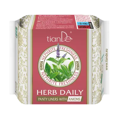 Absorbante zilnice pe bază de plante cu anioni „Prospețime de Nephrit”, 20 buc