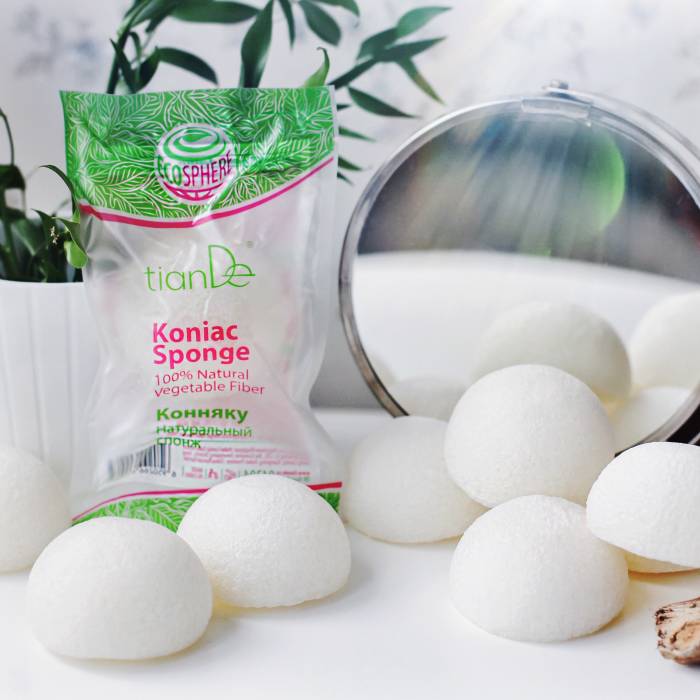Konjac Sponge-burețel pentru spălat fața "Conyaku", 1 buc