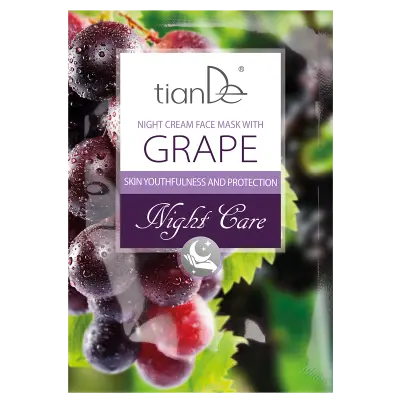 Mască cremă de noapte pentru față cu struguri, 18 g 