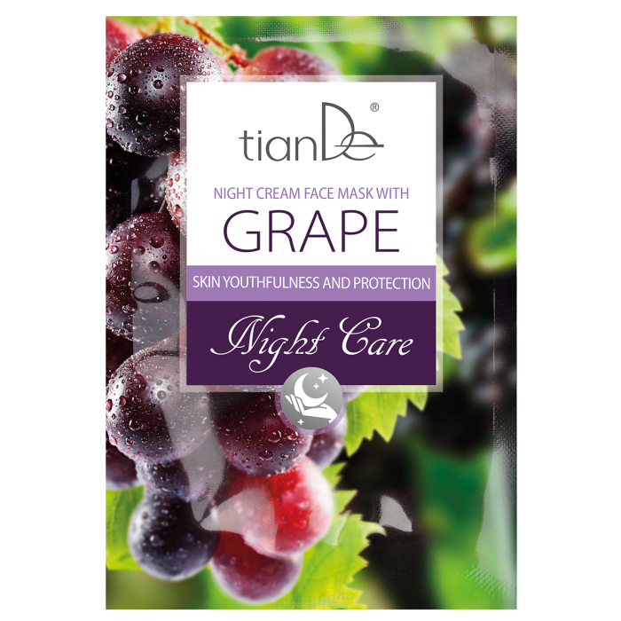 Mască cremă de noapte pentru față cu struguri, 18 g 